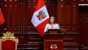 Presidente Dina Boluarte da su discurso presidencial por Fiestas Patrias en el Congreso de la República. Foto: Congreso de la República.